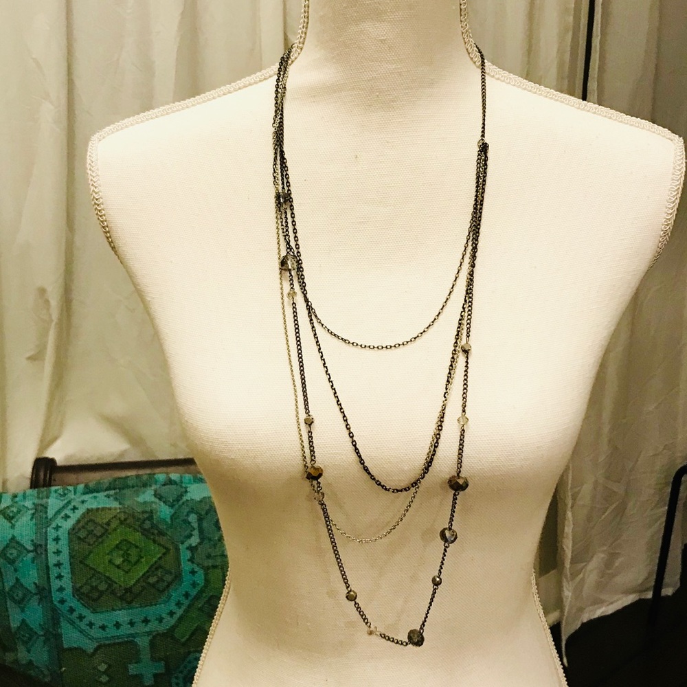 Black and silver necklace